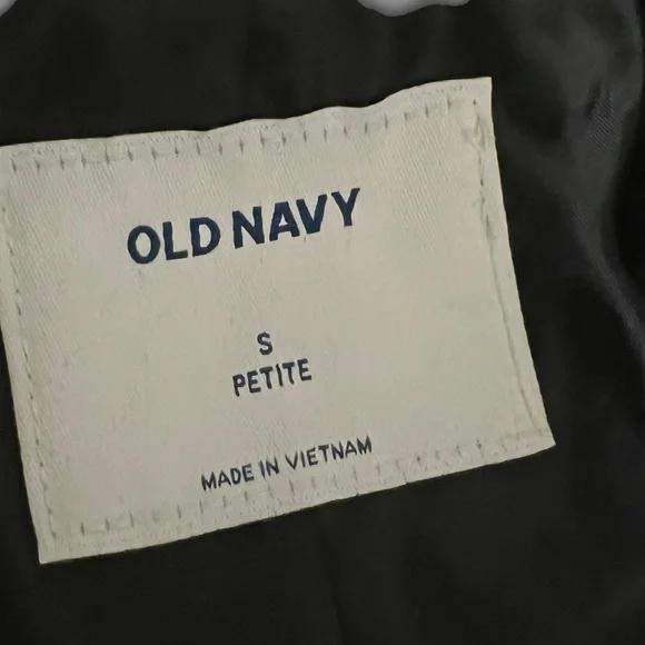 Old Navy Vegan Leather Black Women’s Moto Jacket Size SP - Picture 3 of 6